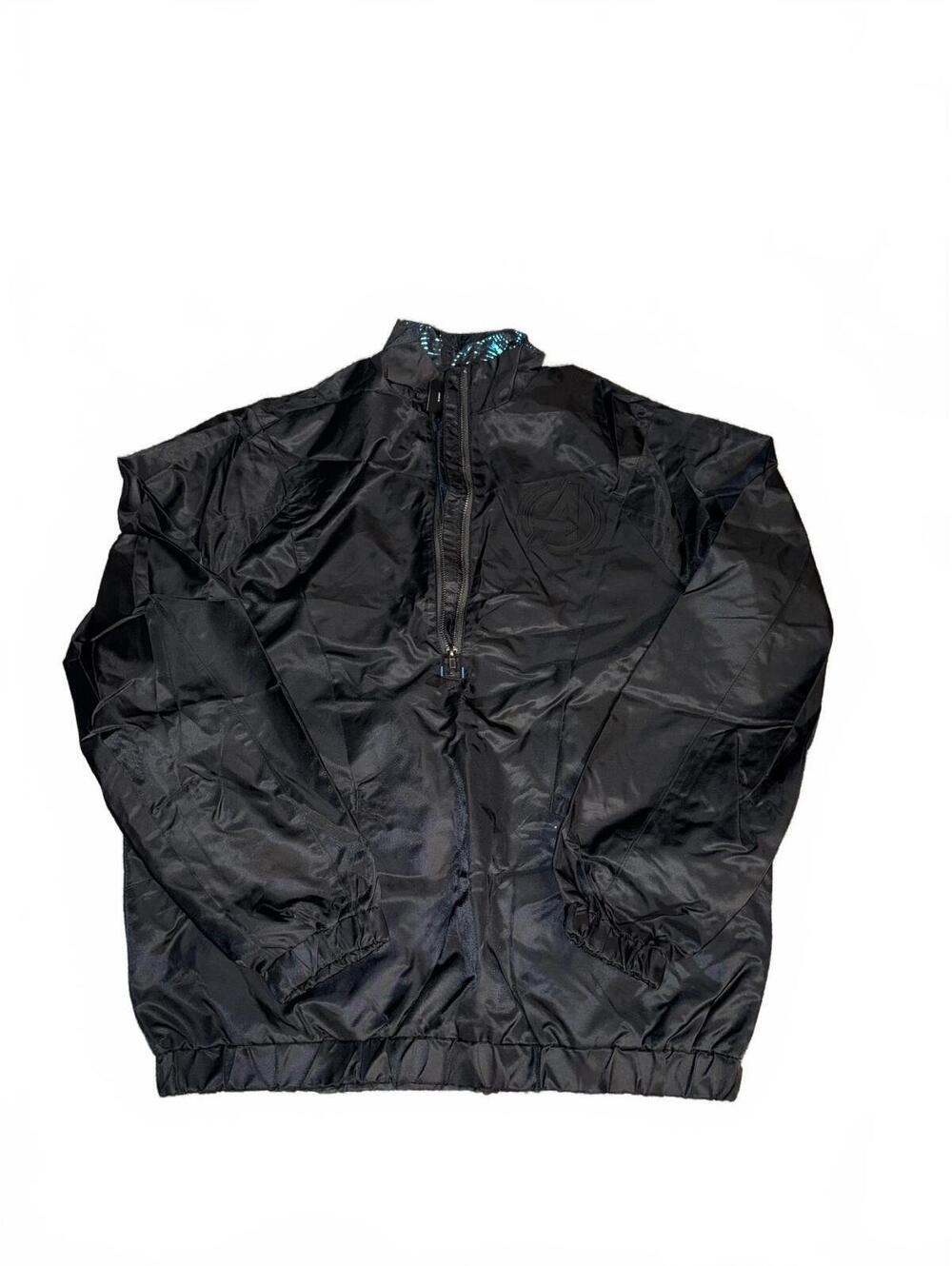 Disney Black Half-Zip Avengers Pullover Jacket Small thermal lining